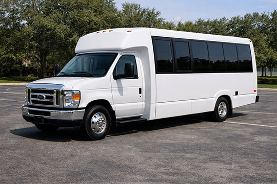 18-passenger mini coach available for charter in Charlotte, NC