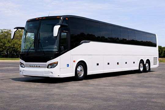 56-passenger charter bus available for charter in Charlotte, NC